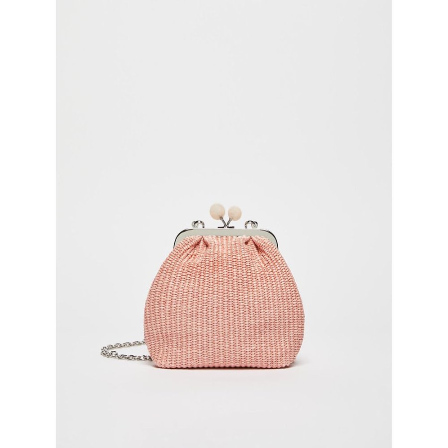 Borse Le Chicche | Max Mara Weekend Pasticcino Bag Extra Small Effetto Rafia Rosa