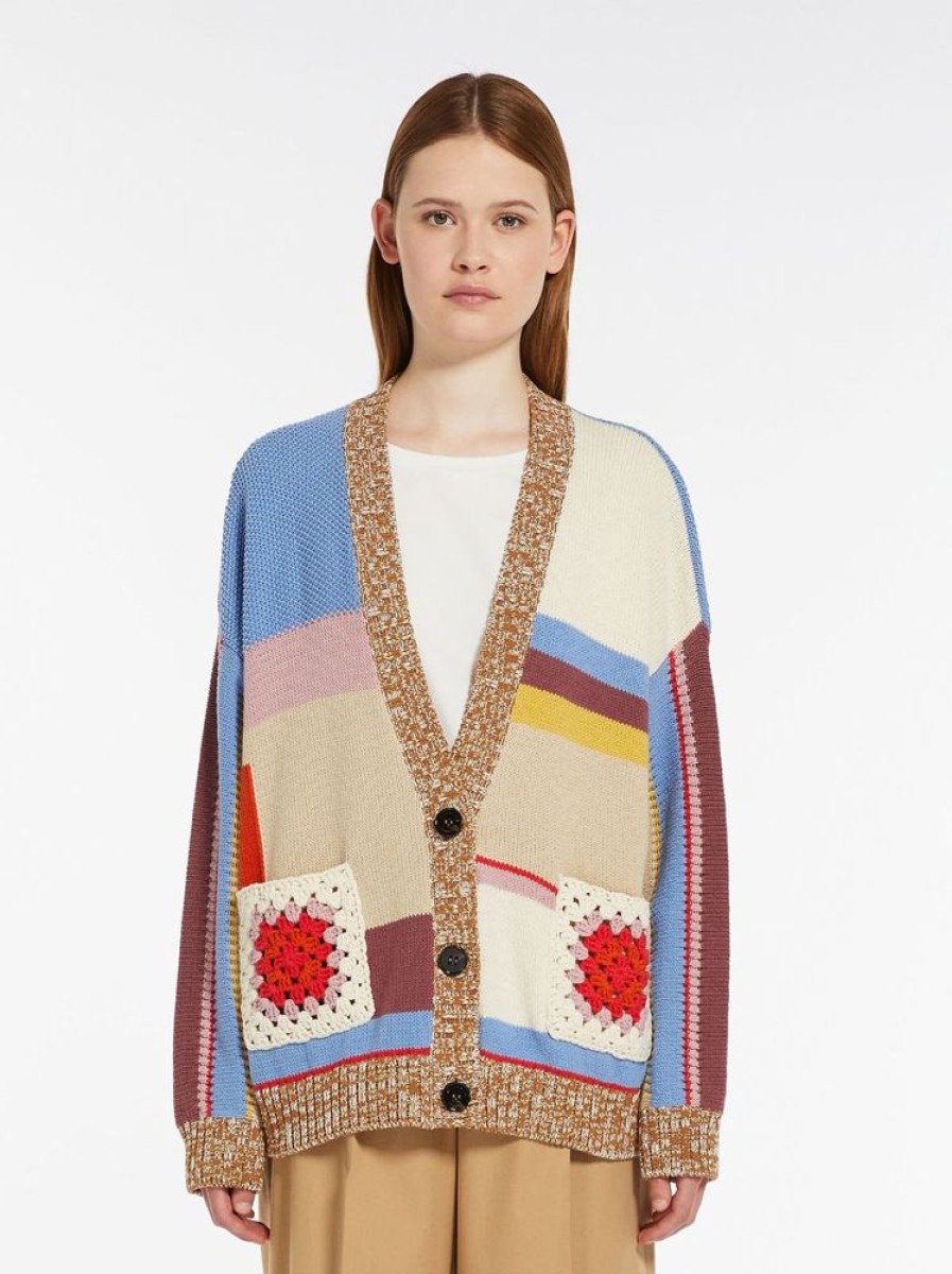 Abbigliamento Le Chicche | Max Mara Weekend Cardigan Patchwork Multicolor In Cotone T. 42