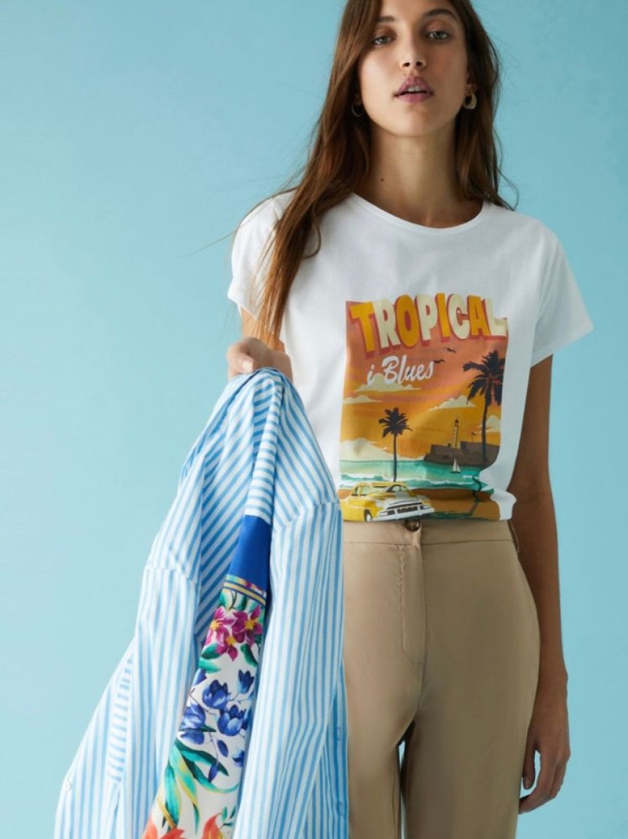 Abbigliamento Le Chicche | Iblues T-Shirt Morbida Tropical