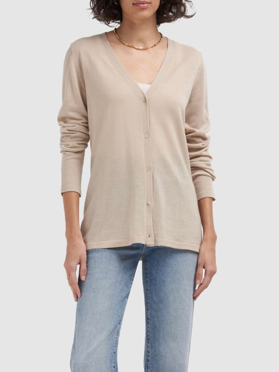 Abbigliamento Le Chicche | Max Mara Leisure Cardigan 100% Lana Beige Chiaro T. 42