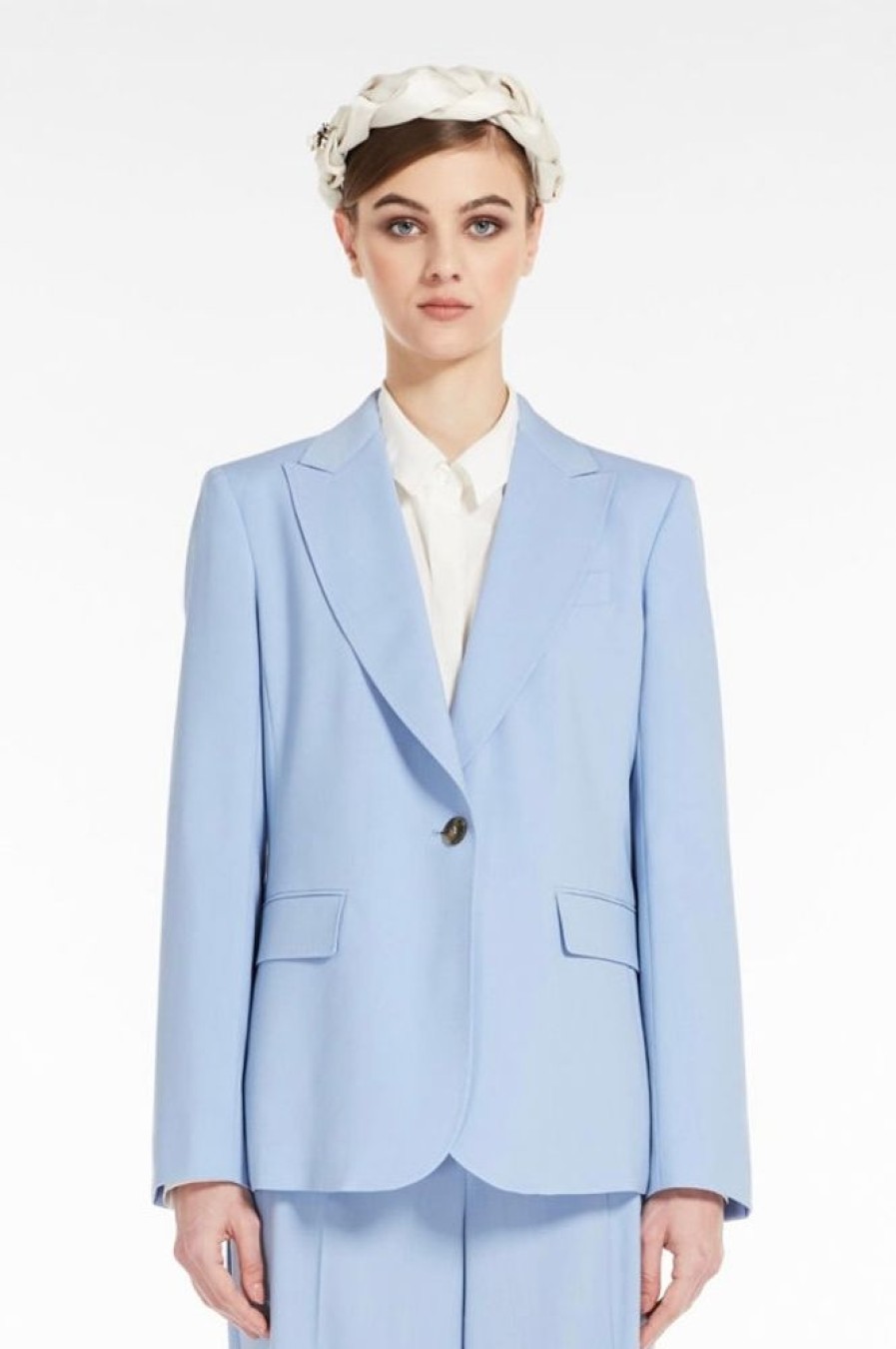 Abbigliamento Le Chicche | Max Mara Weekend Blazer In Lana Azzurro T. 42