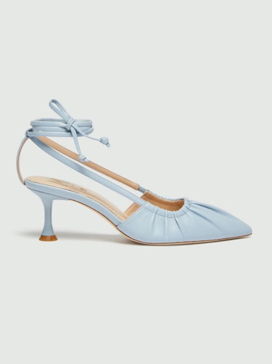 Scarpe Le Chicche | Marella Slingback A Punta N.40 Azzurro Pastello