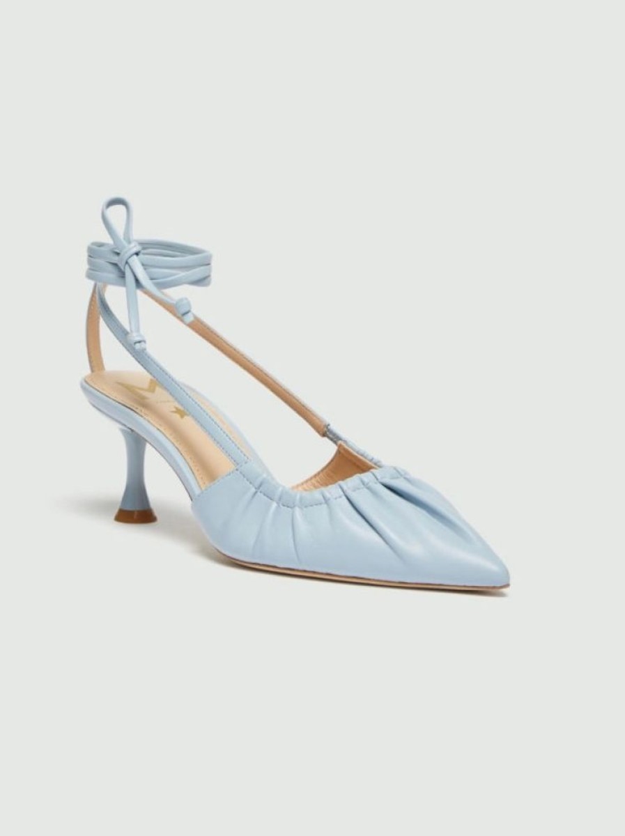 Scarpe Le Chicche | Marella Slingback A Punta N.40 Azzurro Pastello