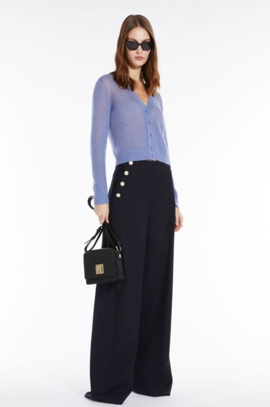 Abbigliamento Le Chicche | Max Mara Studio Pantalone Palazzo Blu T. 42