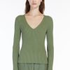 Abbigliamento Le Chicche | Max Mara Leisure Maglia Slim In Filato Di Cotone T. 42