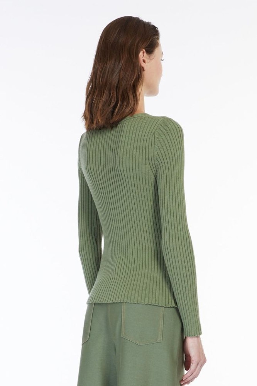 Abbigliamento Le Chicche | Max Mara Leisure Maglia Slim In Filato Di Cotone T. 42