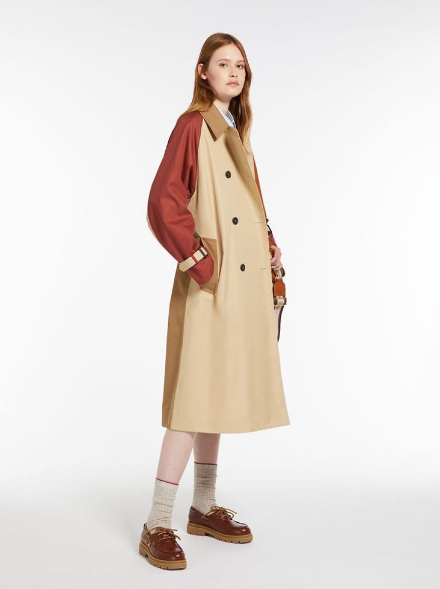 Capispalla Le Chicche | Max Mara Weekend Trench Reversibile In Tessuto Antigoccia Miele T. 42