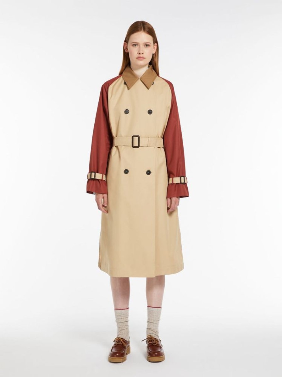 Capispalla Le Chicche | Max Mara Weekend Trench Reversibile In Tessuto Antigoccia Miele T. 42