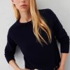 Abbigliamento Le Chicche | Marella Maglia In Cotone Con Frange Blu T. 42