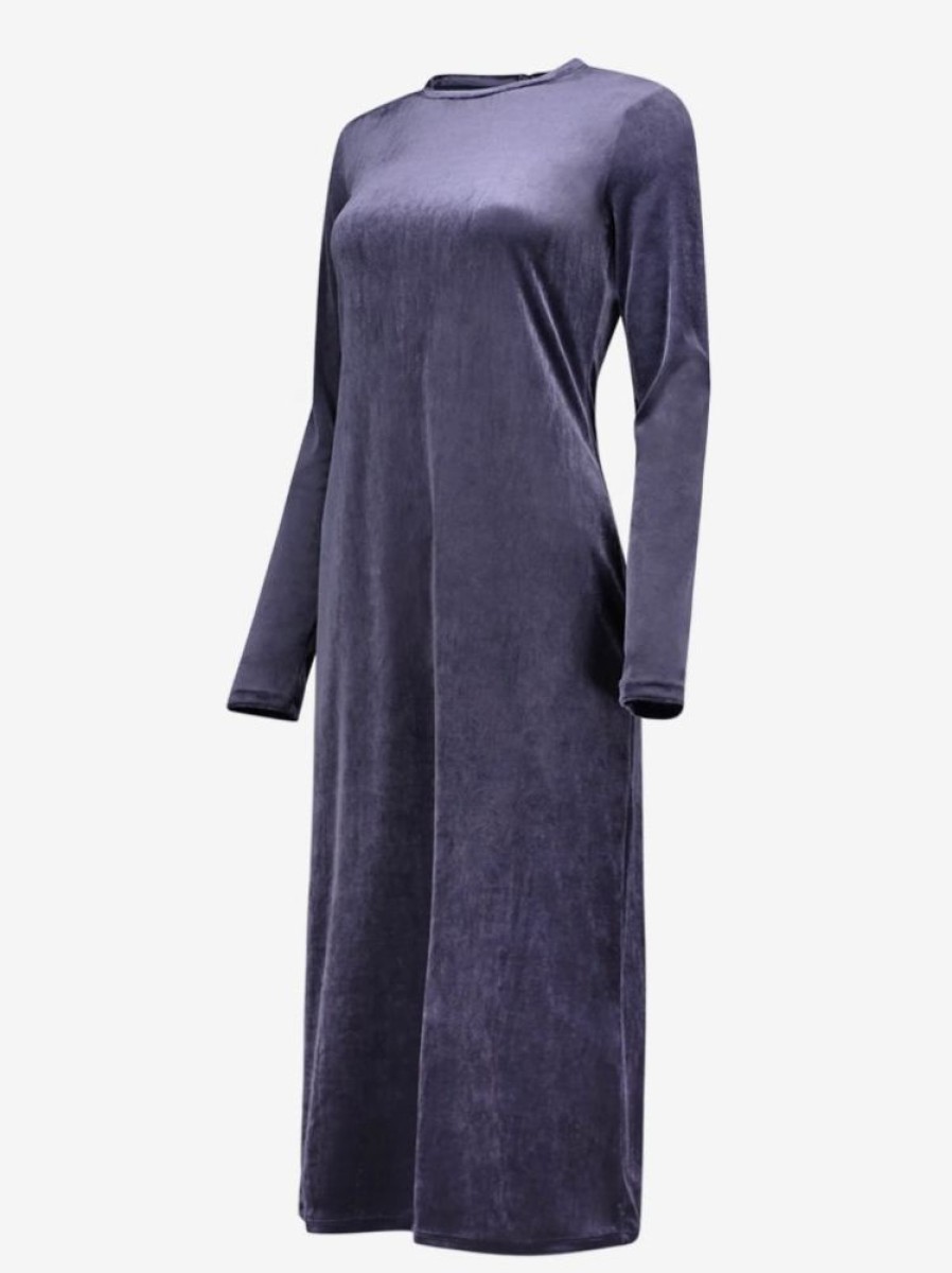 Abbigliamento Le Chicche | Max Mara Leisure Abito Midi In Velluto Blu T. 42