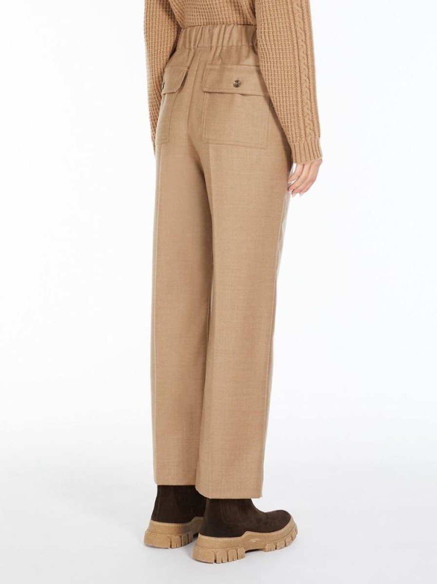 Abbigliamento Le Chicche | Max Mara Weekend Pantaloni In Flanella Di Lana Stretch Tg 42