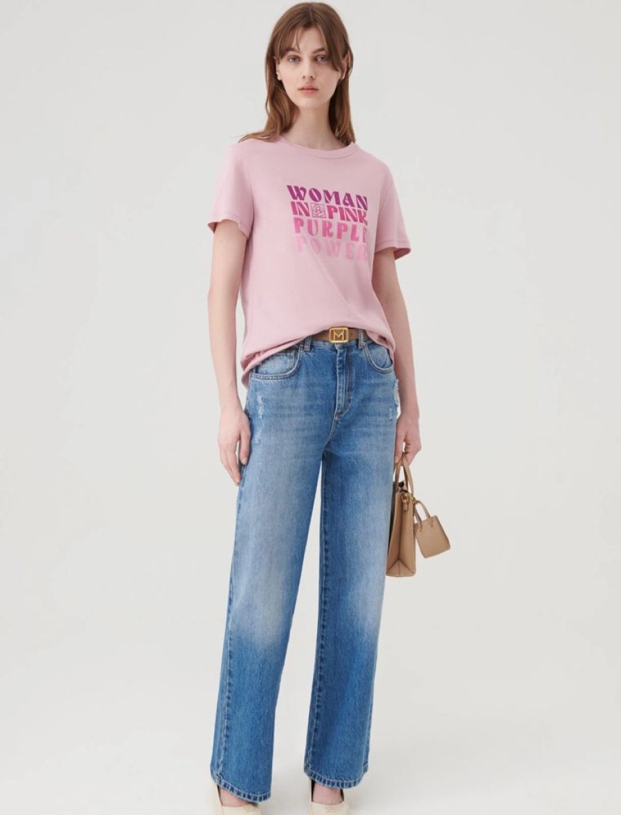 Abbigliamento Le Chicche | Marella T-Shirt Con Stampa Rosa T. 42