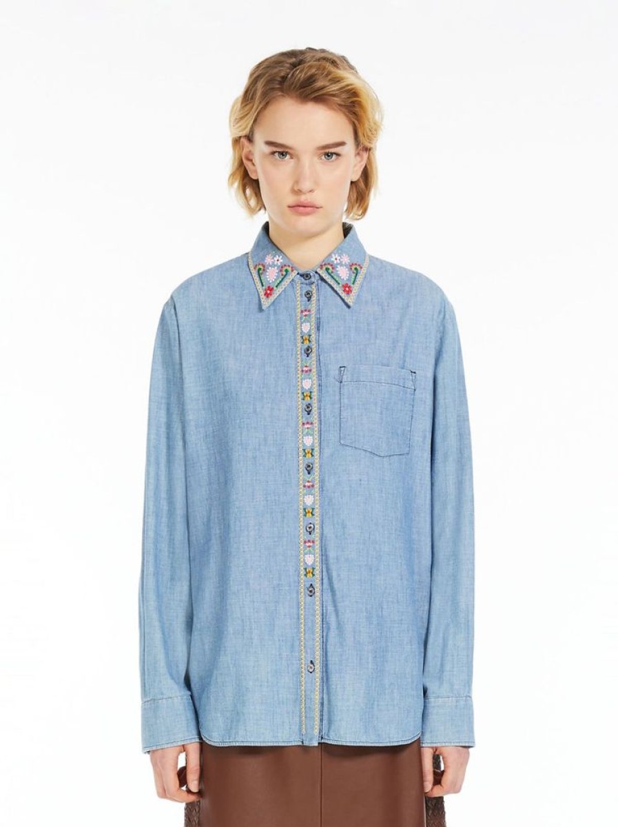 Abbigliamento Le Chicche | Max Mara Weekend Camicia In Chambray Di Cotone T. 42