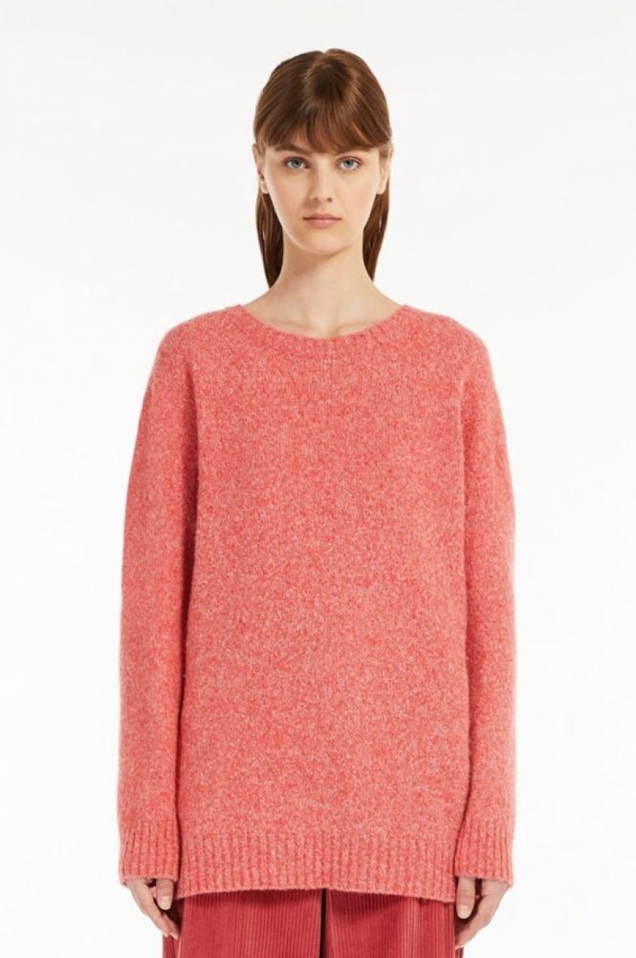 Abbigliamento Le Chicche | Max Mara Weekend Maglia In Filato Di Alpaca E Lana Rosa T. 42