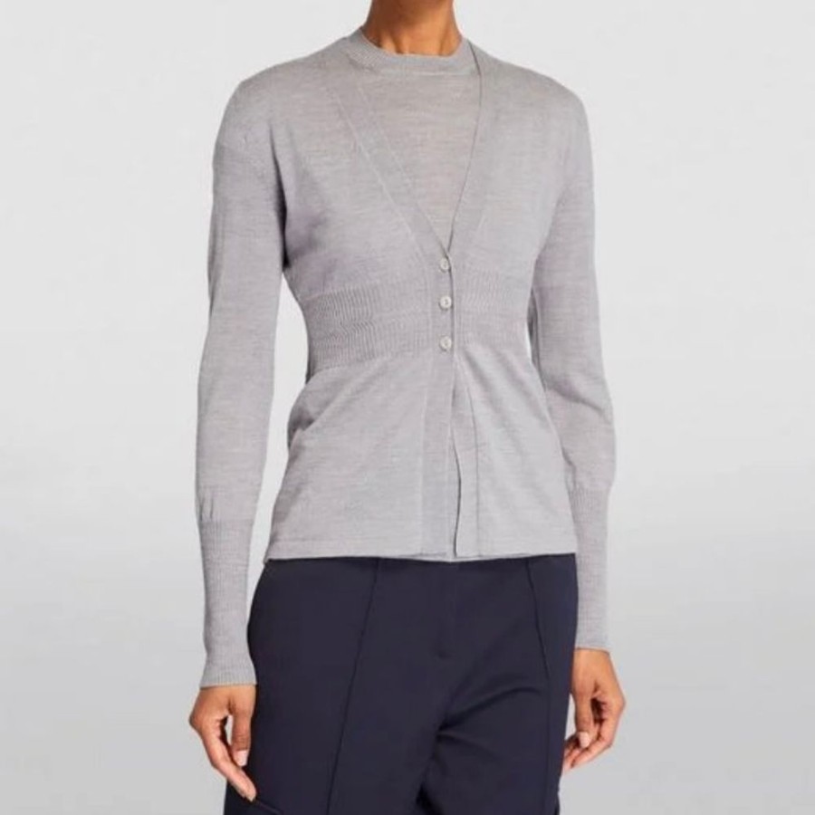 Abbigliamento Le Chicche | Max Mara Leisure Twin-Set In Lana Grigio T. 42