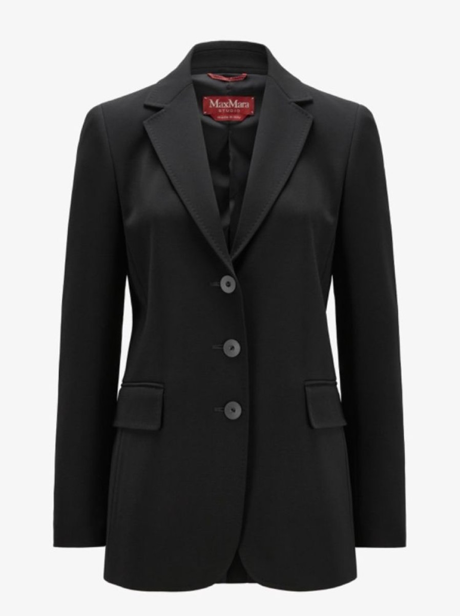 Capispalla Le Chicche | Max Mara Studio Blazer Strutturato Nero T. 42