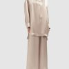 Abbigliamento Le Chicche | Max Mara Leisure Pantaloni Wide Leg In Satin Oro T. 42