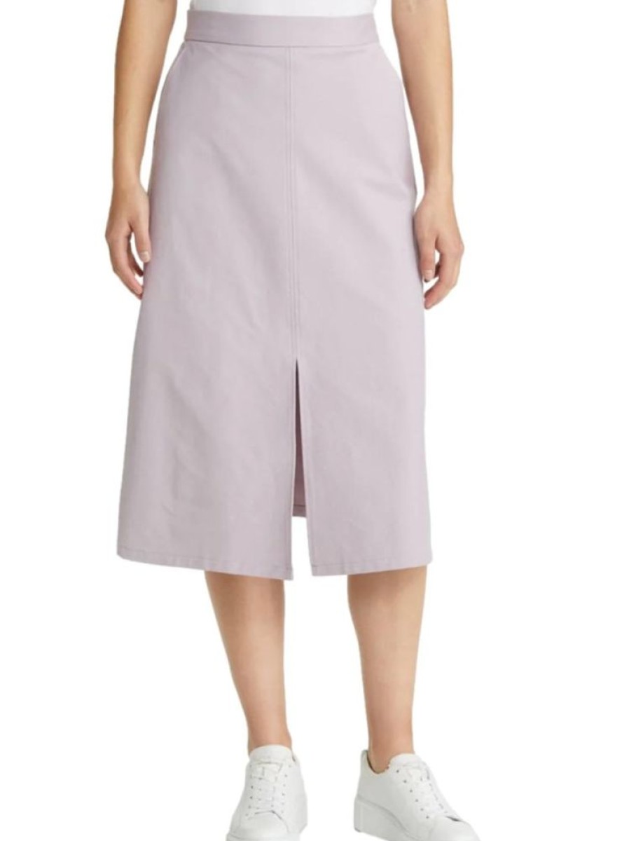 Abbigliamento Le Chicche | Max Mara Leisure Gonnamidi In Cotone Stretch Lilla T. 42