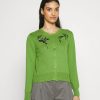 Abbigliamento Le Chicche | Max Mara Weekend Cardigan In Cotone Con Ricamo Verde Acido T. 42