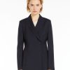 Capispalla Le Chicche | Max Mara Weekend Blazer Sartoriale In Tela Di Lana Nero T. 42