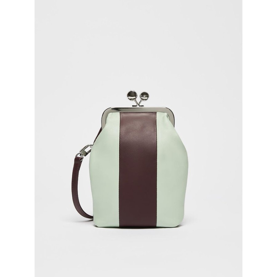 Borse Le Chicche | Max Mara Weekend Pasticcino Bag Extra Small In Nappa Verde E Viola