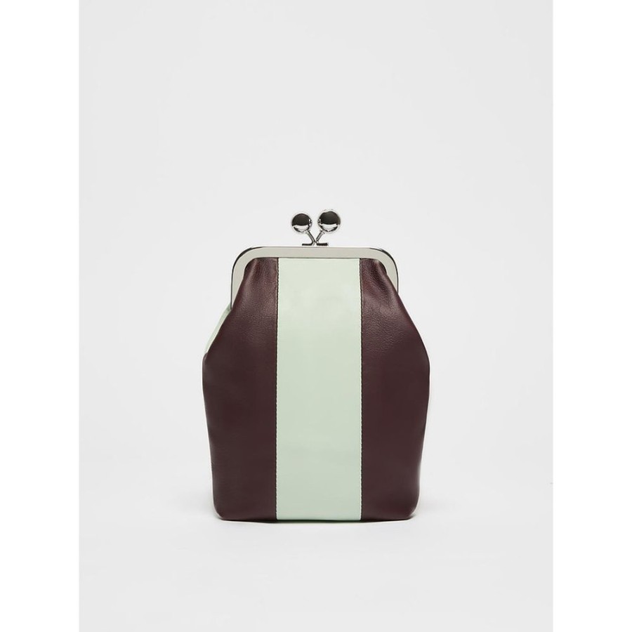 Borse Le Chicche | Max Mara Weekend Pasticcino Bag Extra Small In Nappa Verde E Viola