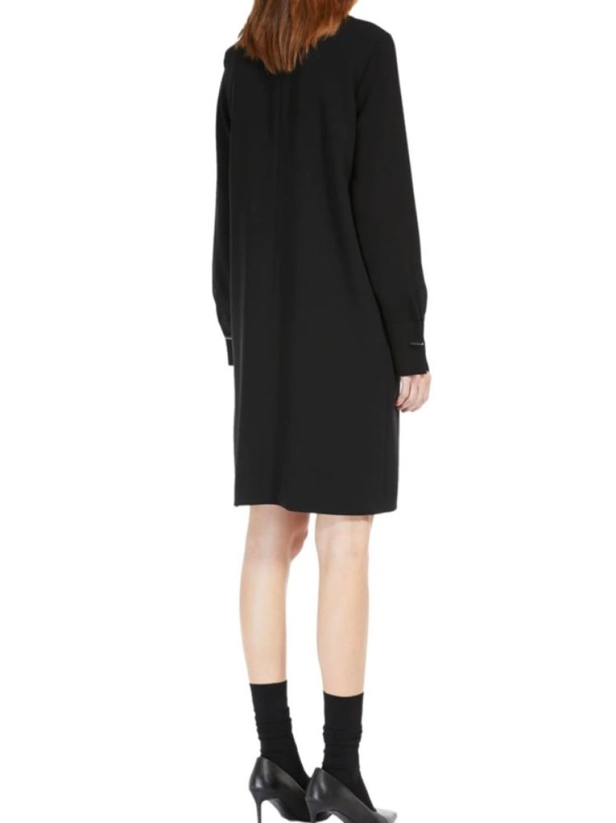 Abbigliamento Le Chicche | Max Mara Studio Abito Corto In Cady Nero T. 42