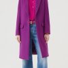 Abbigliamento Le Chicche | Marella Cappotto In Panno Double Misto Lana Viola T. 42