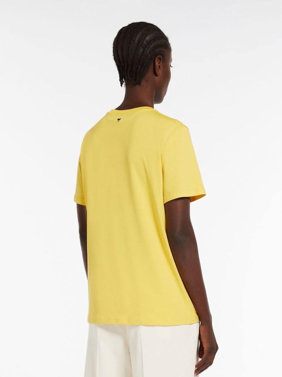 Abbigliamento Le Chicche | Max Mara Weekend T-Shirt In Jersey Con Stampa Giallo T. 42