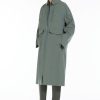 Capispalla Le Chicche | Max Mara Leisure Trench In Tela Tecnica Gommata T. 42