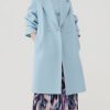 Abbigliamento Le Chicche | Marella Cappotto Doppiopetto In Double Di Lana Azzurro T.42