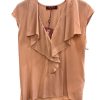 Abbigliamento Le Chicche | Max Mara Studio Camicia Crepe De Chine Ruffle Cipria/Beige